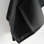 Kitchen Linen Set Of 6 Tea Towels – Off Black, Oishya logo Kitchen Linen Set Of 6 Tea Towels – Off Black, Oishya logo