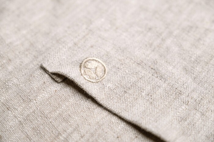 Leinen-Küchenschürze beige stonewashed