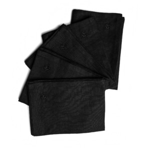 Geschirrtücher für die Küche (6er Set) - Off-Black Stonewashed Leinen