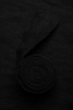 linen kitchen apron off black stonewashed