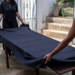 Stonewashed Linen Tablecloth – Off Black – Large