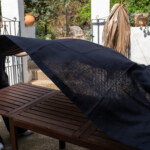 Stonewashed Linen Tablecloth – Off Black – Large