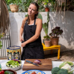 Stonewashed Linen Kitchen Apron Off Black