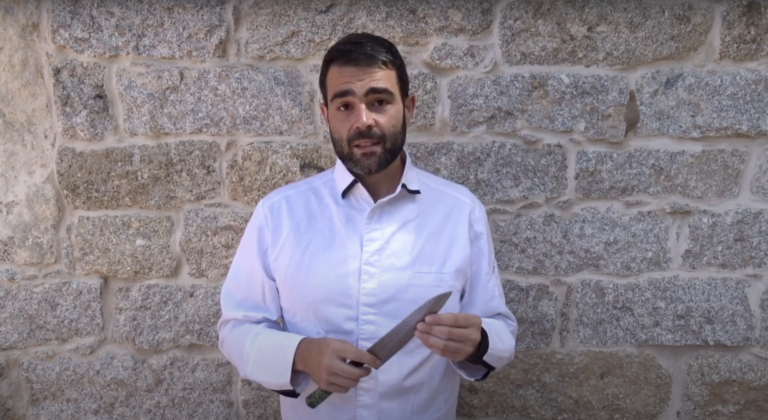 Chef Fulvio Pischedda with Gyuto green