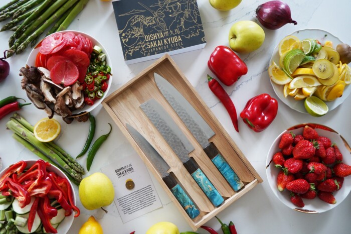 sakai kyuba fresh ingredients japanese kitchen knives
