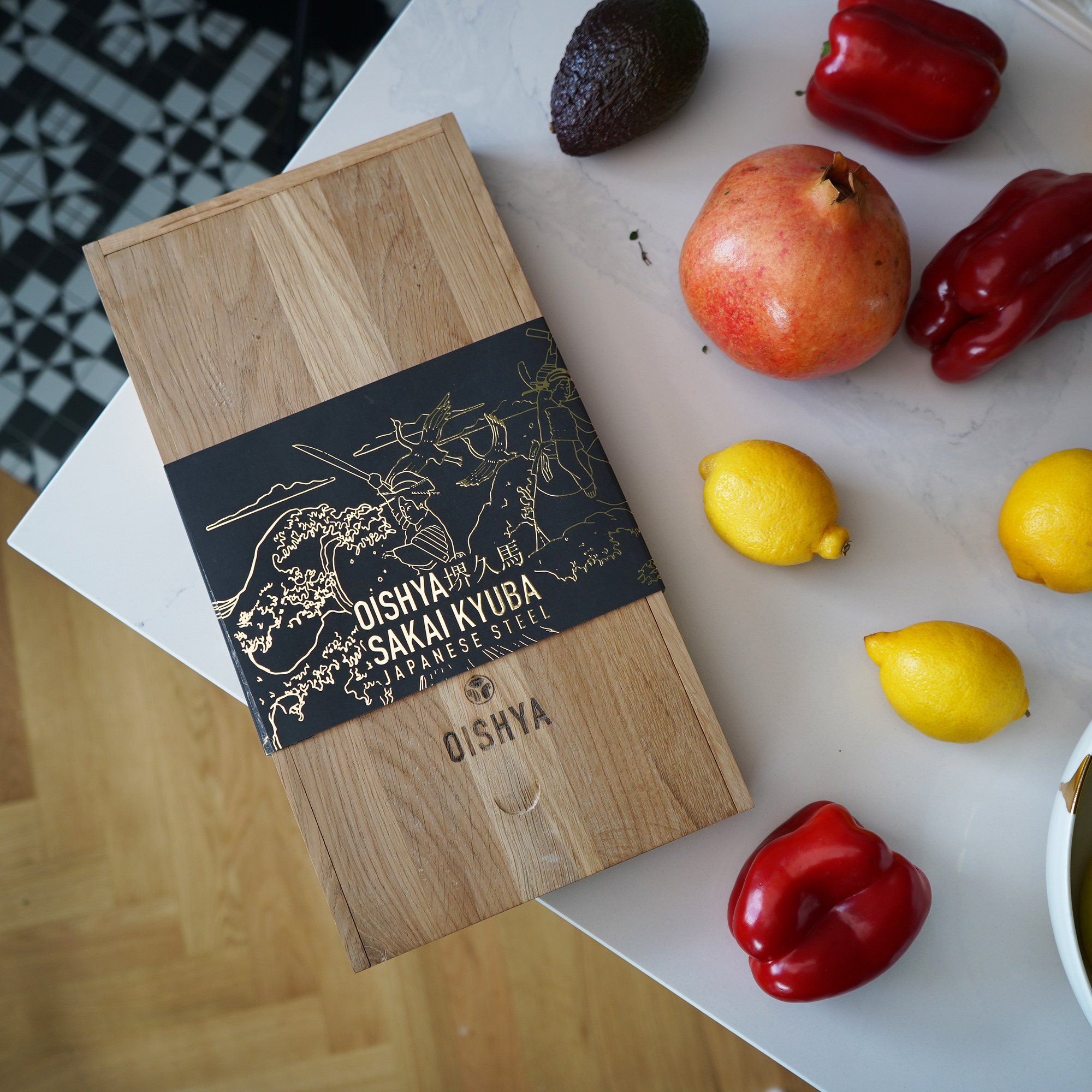 Sakai Kyuba Japanese Kitchen Knife Set by Oishya: The Gift Box