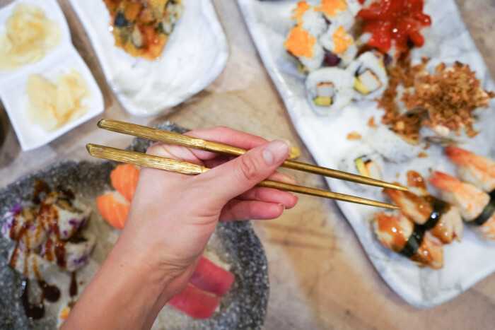 sushi brass signature handmade chopsticks japanese
