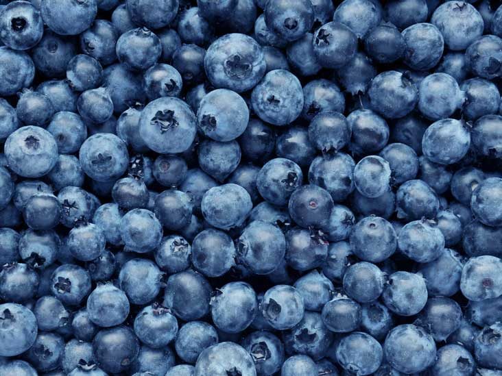 blue food blueberries