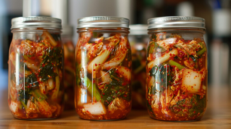 kimchi in the jars