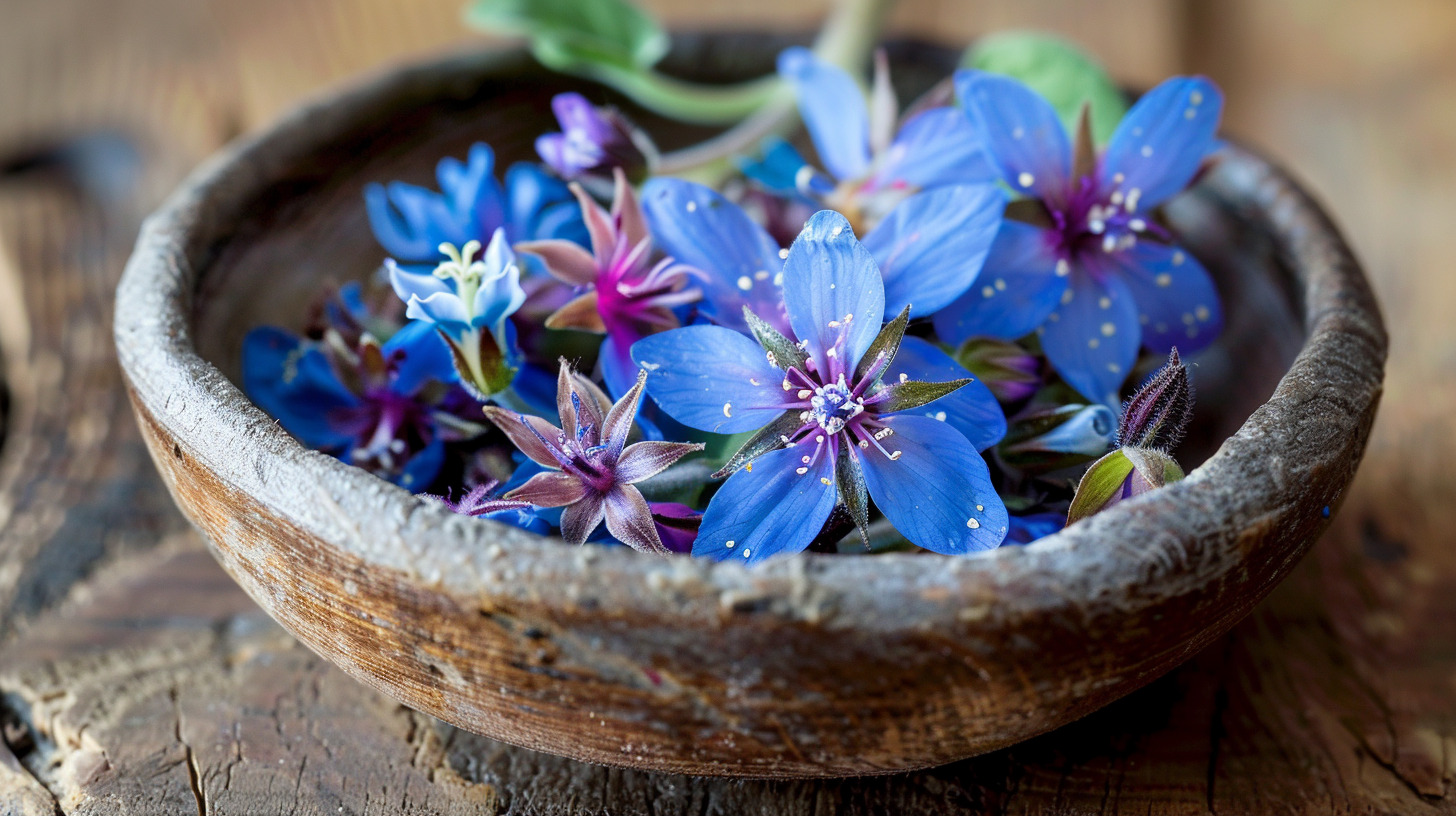 borage_as_edible_flowers_in_a_dish_ kitchenware oishya