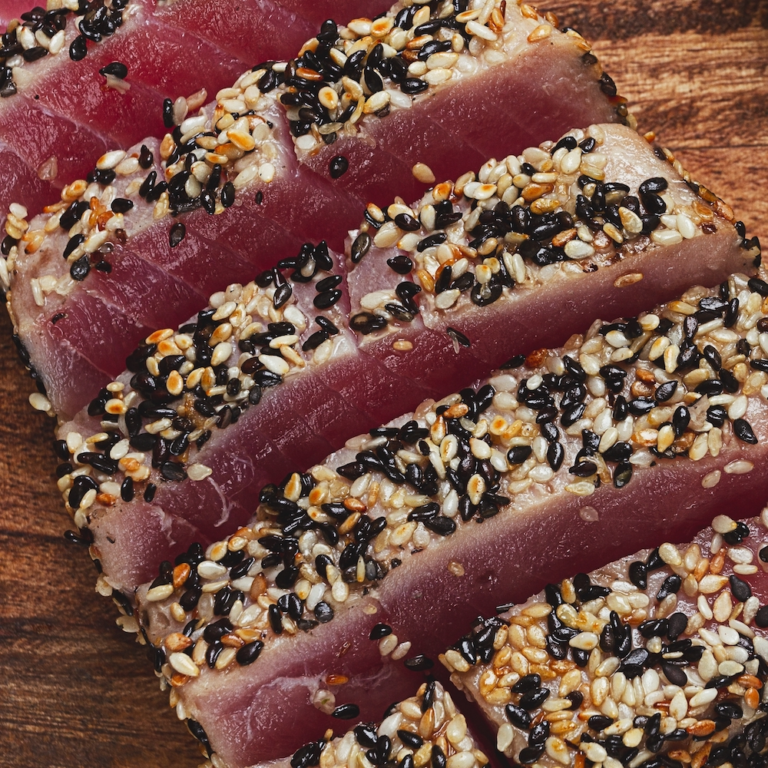 tataki sushi seared tuna cutting