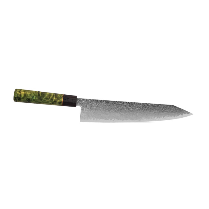 seki kyuba shin kiritsuke 24cm chefs knife olive green