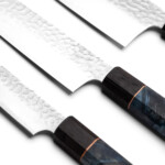 seki kyuba kata bunka nakiri petty knife set close up