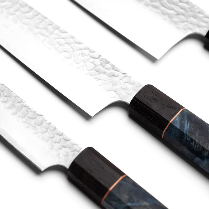 seki kyuba kata bunka nakiri petty knife set close up