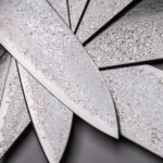 closeup seki kyuba shin Seki Kyuba SHIN Santoku closeup blade