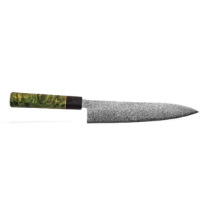 seki kyuba shin gyuto 21cm chefs knife olive green