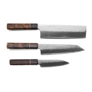 seki kyuba kata bunka nakiri petty messer set naturbraun