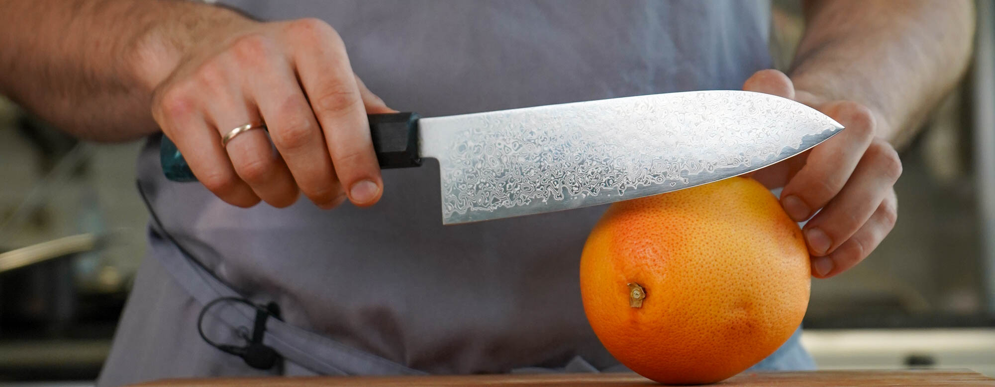 Seki Kyuba SHIN Chef’s Santoku 18cm – Mediterranean Blue