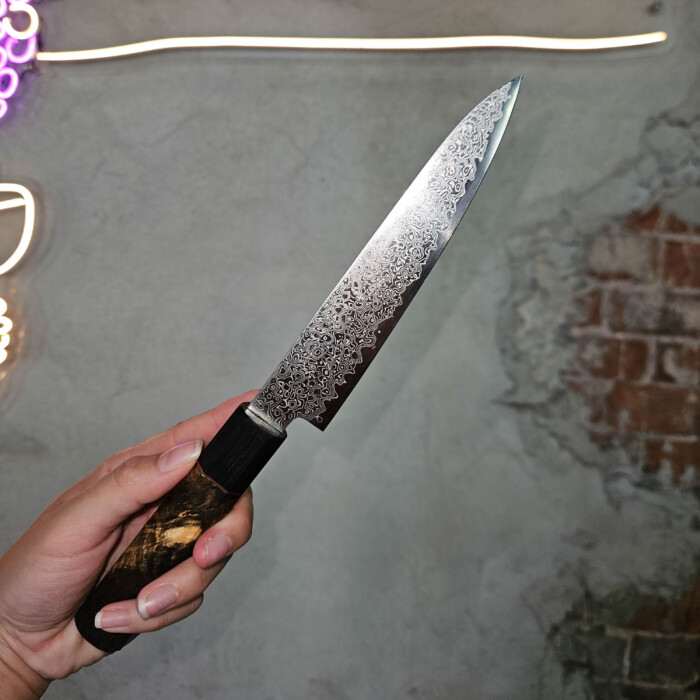 Seki Kyuba SHIN Japanese Kitchen Knife Petty Natural Brown