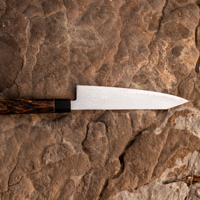 Seki Kyuba SHIN Japanisches Küchenmesser Kiritsuke 21cm Naturbraun