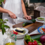 Seki Kyuba SHIN Japanisches Küchenmesser Gyuto 21cm Naturbraun