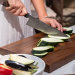 Seki Kyuba SHIN Japanisches Küchenmesser Gyuto 21cm Naturbraun