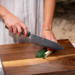 Seki Kyuba SHIN Japanese Kitchen Knife Santoku Natural Brown Seki Kyuba SHIN Japanese Kitchen Knife Santoku Natural Brown