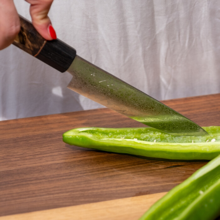 Seki Kyuba SHIN Japanese Kitchen Knife Petty Natural Brown Seki Kyuba SHIN Japanese Kitchen Knife Petty Natural Brown
