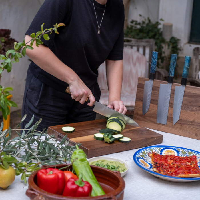 Seki Kyuba SHIN Japanisches Küchenmesser Gyuto 21cm Naturbraun Seki Kyuba SHIN Japanisches Küchenmesser Gyuto 21cm Naturbraun