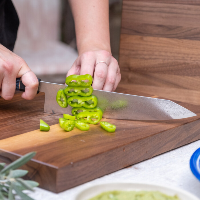 Seki Kyuba SHIN Japanese Kitchen Knife Kiritsuke 21cm Mediterranean Blue