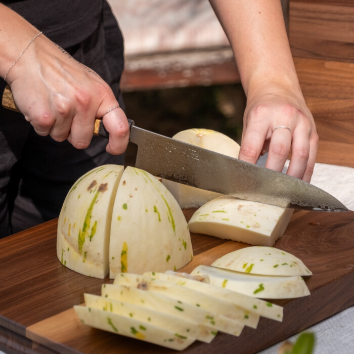 Seki Kyuba SHIN Japanese Kitchen Knife Gyuto 21cm Natural Brown Seki Kyuba SHIN Japanese Kitchen Knife Gyuto 21cm Natural Brown