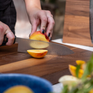 Seki Kyuba SHIN Japanese Kitchen Knife Santoku Natural Brown