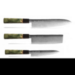 Seki Kyuba RYU SET Gyuto Nakiri Petty Olive Green
