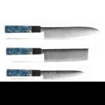 Seki Kyuba RYU SET Gyuto Nakiri Petty Mediterranean Blue Seki Kyuba RYU SET Gyuto Nakiri Petty Mediterranean Blue