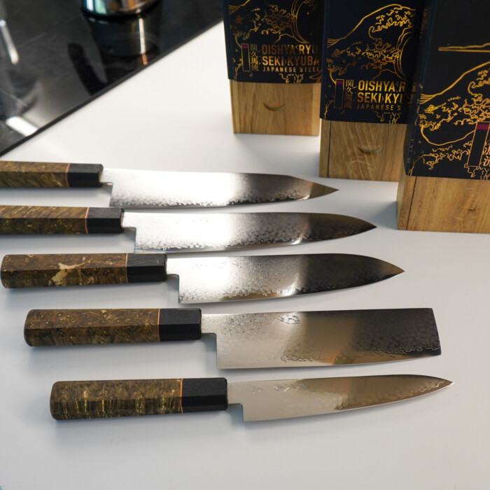 Seki Kyuba RYU Japanese Kitchen Knife Santoku Bunka Nakiri Petty Gyuto Chef's Stainless Seki Kyuba RYU Japanese Kitchen Knife Santoku Bunka Nakiri Petty Gyuto Chef's Stainless